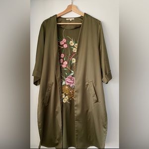 Anthropologie Floreat Satin Kimono (like new!)